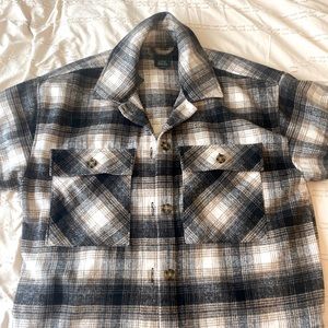 Shacket/Flannel from Wild Fable, Black, Brown, and White. - BRAND NEW WITH TAGS!